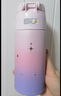 膳魔師（THERMOS）保溫杯吸管杯男女學(xué)生316L不銹鋼杯子大容量水杯生日禮物TCMI-400 海洋粉色 400ml 曬單實(shí)拍圖