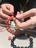 妍韻珠寶精品12-12.5mm保山南紅瑪瑙手串本命年蛇年轉(zhuǎn)運護身水晶瑪瑙手鏈 曬單實拍圖