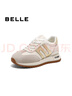百麗（Belle）小金甘拼色跑道阿甘鞋女商場(chǎng)款運動(dòng)休閑鞋D5P1DAM5 米/金 36 (230mm) 曬單實(shí)拍圖