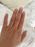 周六福（ZLF）七夕禮物  黃金戒指女款5D硬金立體可愛蝴蝶結(jié)足金指環(huán) 定價(jià) 8號(hào)-0.94g 曬單實(shí)拍圖