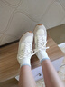 康莉休閑阿甘鞋女款2025年春季新款平底鞋子美式德訓鞋軟底運動(dòng)鞋 銀白色 35 (225mm) 曬單實(shí)拍圖