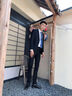 羅蒙西服套裝男士商務(wù)修身西裝男職業(yè)正裝小西服新郎伴郎結婚禮服外套 黑色2扣單件西服+6件禮品 2XL 【建議體重126-140斤】 曬單實(shí)拍圖