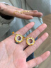 MITHAOL KUSC圓之環(huán)墜耳釘女 高級感輕奢小眾耳飾女款銀鍍18k金鑲鋯石生日禮物 圓之環(huán)墜耳釘專柜禮盒裝 【送禮更顯愛意】 曬單實拍圖