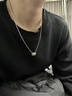 IDEAGEMER原創(chuàng  )925銀六字真言三環(huán)項鏈男士時(shí)尚潮流痞帥百搭男款吊墜配飾品 925銀六字真言吊墜-鋼鏈-50CM 曬單實(shí)拍圖
