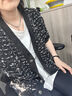 BASIC HOUSE/百家好粗針針織開衫2024秋冬豆豆紗小香風毛衣外套女 黑色 S 曬單實拍圖