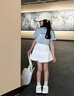 moonkids女童蛋糕裙2025夏季純棉裙子女孩芭蕾公主短裙兒童半身裙夏裝新款 4473白色蛋糕裙 110 cm 曬單實拍圖