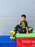 LI-NING KIDS 李寧兒童籃球鞋風(fēng)影2.0男大童25春季新款耐磨透氣實戰(zhàn)球鞋運動鞋 奇異果黃 (鴛鴦配色 鞋舌設(shè)計差異 38  內(nèi)長約24.9cm適合腳長23.9cm 曬單實拍圖