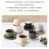 Mongdio日式復古咖啡杯套裝辦公室家用高檔下午茶陶瓷杯碟早餐杯茶杯 啞光6件套帶支架 6個(gè) 曬單實(shí)拍圖