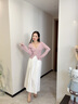 ELAND【花苞裙】衣戀半身裙女后腰橡筋下擺抽褶長(zhǎng)裙2025夏季新款 象牙白/白色(39)Ivory S 曬單實(shí)拍圖