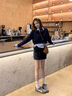 ZHR德訓鞋女頭層豬皮透氣女鞋拼接撞色時尚休閑鞋女 BT115 灰色 37 曬單實拍圖