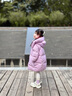 巴拉巴拉兒童羽絨服中長(cháng)款連帽男童女童冬裝外套保暖童裝 粉紫70004-白鴨絨 130 cm（充絨量114g） 曬單實(shí)拍圖