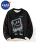 NASA MARVEL針織衫秋冬季百搭休閑圓領(lǐng)毛衣潮流保暖加厚情侶款 黑色 2XL 曬單實(shí)拍圖