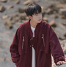 杜小閑美式機能工裝棒球服外套男春秋新款復(fù)古酒紅色拉鏈上衣飛行員夾克 W6110 酒紅色 XL [建議125-145斤] 曬單實拍圖