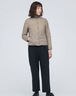 無(wú)印良品（MUJI） 女式 輕量羽絨便攜式無(wú)領(lǐng)夾克 羽絨服女款冬季 女裝 輕薄 黑色 S (155/80A) 曬單實(shí)拍圖
