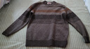 恒源祥100%羊毛衫男士半高領(lǐng)加厚條紋保暖毛衣15381691 中咖 170/88A  曬單實(shí)拍圖