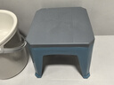 卡蘇北歐加厚塑料小矮凳子沐浴室防滑家用客廳換鞋方凳洗澡小板凳 雙色高凳-珊瑚橘【高46cm】 加厚承重300斤 曬單實(shí)拍圖