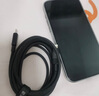 能適蘋果充電線iphone14數(shù)據(jù)線PD快充智能斷電線適用13ProMax/12Plus/11xs手機充電線2米透明黑色 曬單實拍圖