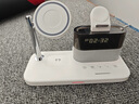 aresh無(wú)線充電器三合一多功能適用蘋果16/15/14磁吸MagSafe耳機(jī)apple watch S10手表支架iphone12ProMax 白色【時(shí)鐘+鬧鐘+夜燈】配雙C線 曬單實(shí)拍圖