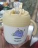 taoqibaby兒童牛奶杯帶刻度寶寶水杯吸管杯沖泡不銹鋼防摔喝奶粉早餐豆漿杯 蜜桃粉 300ml 重力球+直管吸管 曬單實(shí)拍圖