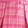 Mucmukn【糖果女孩】女童蝴蝶結百褶腰裙中大童百搭甜美氣質(zhì)半身短裙秋冬 粉格 140 cm 曬單實(shí)拍圖