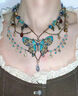 霧添花甜酷風(fēng)蝴蝶仿珍珠流蘇雙層疊戴鎖骨鏈小眾性感辣妹腰鏈項鏈鏈兩用 綠色蝴蝶腰鏈 A29-306 曬單實(shí)拍圖