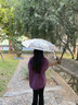 左都（ZUODU）遮陽(yáng)傘防曬防紫外線(xiàn)太陽(yáng)傘女卡片傘便攜小巧超輕口袋傘晴雨兩用傘 【翠娟】實(shí)木手柄+專(zhuān)業(yè)防曬 曬單實(shí)拍圖