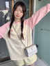 CLEVER KNOCK輕奢CK包包女款斜挎單肩包女士小方包聯(lián)名PESASRIE情人節(jié)七夕禮物 白色【送女友送老婆送媽媽】 曬單實(shí)拍圖