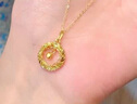 中國(guó)黃金（CHINA GOLD）黃金項(xiàng)鏈女士足金莫比烏斯環(huán)吊墜套鏈?zhǔn)罪椙槿斯?jié)生日送女朋友禮物 今/次日達(dá)*吊墜約1-1.1g贈(zèng)銀鏈+情人節(jié)禮盒 曬單實(shí)拍圖