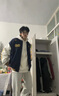 7家優(yōu)品美式夾克男春秋季新款潮牌棒球服寬松復古情侶百搭撞色上衣外套 TMZXF-W726藏青色 XL 曬單實(shí)拍圖