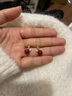 玖維婭  JIUVIA 耳釘女紅色相思豆復古高級感銀針耳環(huán)小眾設計感耳飾新年禮物 相思紅豆耳釘 曬單實拍圖