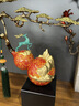 漢京（hanjing）銅葫蘆擺件大漆工藝辦公室客廳酒柜裝飾公司開(kāi)業(yè)喬遷新居禮品高檔 福來(lái)祿來(lái) 長(cháng)42寬13高43厘米 曬單實(shí)拍圖