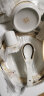 传世瓷碗碟套装家用景德镇欧式骨瓷碗筷陶瓷器吃饭套碗盘子中式 金色维也纳58件 60头豪华套装 实拍图