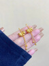 歐顏黃金蝴蝶結(jié)耳環(huán)女士足金999在逃公主時尚潮流耳飾生日送女友老婆 定制黃金蝴蝶結(jié)耳環(huán)包裝 曬單實拍圖