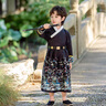 G.DUCKKIDS男童漢服古裝新款飛魚服長袍公子服中小童中國風(fēng)錦衣衛(wèi)唐裝演出服 紅色 100 （建議身高90cm 3-4歲）cm 曬單實(shí)拍圖
