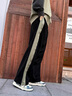 FEAR OF GOD ESSENTIALSjerry同款潮牌FOG新款聯(lián)名三條杠拼色棉滌寬松褲子運(yùn)動褲休閑長褲 黑色 M 曬單實(shí)拍圖