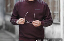 寶財(cái)羊毛衣男爸爸冬裝中年男士加絨加厚圓領(lǐng)針織衫中老年人男裝寬松衣服 曬單實(shí)拍圖