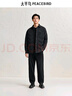 太平鳥(niǎo)男裝牛仔褲冬季雪尼爾復(fù)絨保暖休閑復(fù)古牛仔褲潮 黑色 31 曬單實(shí)拍圖
