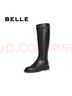 百麗（Belle）周雨彤秦嵐同款雙子星騎士女商場款長靴B9V1DDG4 黑色-絨里 36 (230mm) 曬單實拍圖