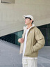 JEEP SPIRIT羽絨棉服男士2025秋冬季雙面穿加絨加厚保暖立領(lǐng)寬松休閑棉衣外套 淺軍綠【雙面可穿】 M 【105-130斤】 曬單實拍圖