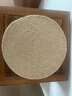 屋里屋外亞麻草編隔熱墊餐桌碗墊盤(pán)子墊家用防滑茶杯墊手工編制圓形鍋墊子 圓形隔熱墊-30cm【一片裝】 曬單實(shí)拍圖