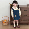 G.DUCKKIDS小黃鴨童裝女童套裝春秋2025新款女童裙子襯衫牛仔裙中小童兩件套 藍色 90 尺碼1~2歲【 80-90cm】 曬單實拍圖