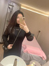 哥弟真的好（GIRDEAR）女裝字母羊毛羊絨針織收腰連衣裙A500216 A500231 黑-加長 L (4) 曬單實拍圖