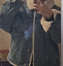 森馬（Semir）牛仔外套女拼接仿兔毛翻領(lǐng)寬松港風(fēng)冬季落肩夾棉夾克103724108001 曬單實(shí)拍圖