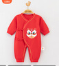 貝瑞加（Babyprints）寶寶連體衣蛇年春節拜年衣服嬰兒紅色爬服國風(fēng)純棉哈衣護肚 66 曬單實(shí)拍圖