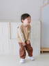 幼歌（YOUGE）【燈芯絨】嬰幼兒春季品簡(jiǎn)約百搭寬松直筒休閑彈力燈芯絨褲 咖色 （66-90兩用襠） 90 cm 曬單實(shí)拍圖