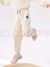 巴拉巴拉童裝兒童褲子春秋裝女童休閑長(cháng)褲運動(dòng)時(shí)尚愛(ài)心潮 糯米白10503 130 cm 曬單實(shí)拍圖