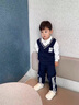G.duck男童套裝春秋款2025新款兒童秋季韓版帥氣笑臉學(xué)院風(fēng)兩件套酷帥潮 藏青色 90 cm 曬單實(shí)拍圖