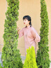 一城風(fēng)絮鏡花瑤丨春夏款中式民國風(fēng)學(xué)生年輕款少女日常寬松倒大袖旗袍古法 粉色 M 曬單實(shí)拍圖