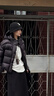 LIZONGXI泡芙龜背黑色短款羽絨服女款冬季2025新款加厚90白鴨絨連帽面包服 黑色 S 【80-100斤】 曬單實(shí)拍圖