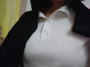 森馬毛衣女短款高領(lǐng)正肩緊身套頭衫休閑風(fēng)冬季顯瘦打底衫簡約氣質(zhì) 奶白10532 160/84A/M 曬單實拍圖